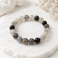 Black Rutilated Quartz Bracelet – Grounding & Clarity